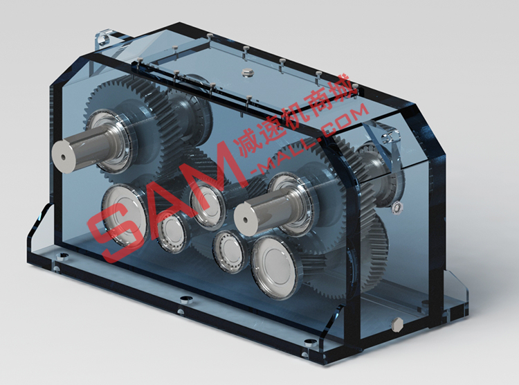 雙輸出軸減速機內(nèi)部結(jié)構(gòu)圖 雙輸出軸減速機內(nèi)部結(jié)構(gòu)圖